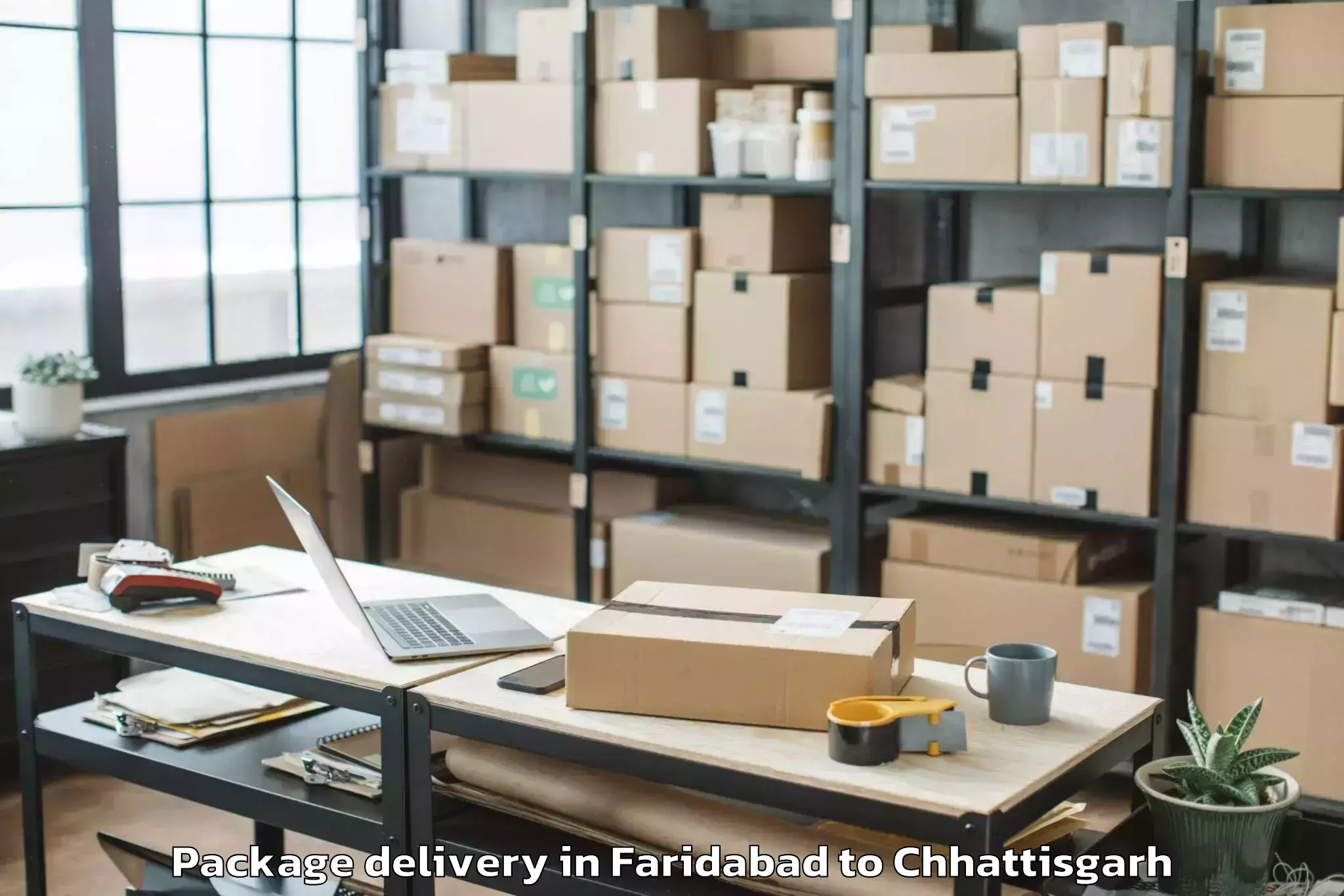 Top Faridabad to Bishrampur Package Delivery Available